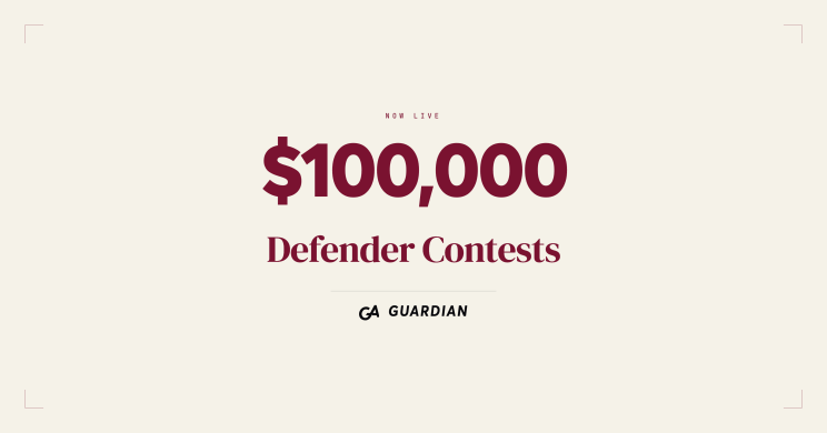 Now live: $100,000 Defender Contests, by Guardian
